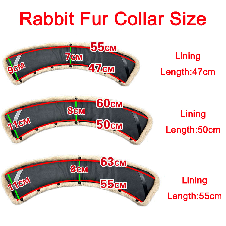 100% Rex Rabbit Fur Collar Men - Winter Clothing Pk 评论和价格